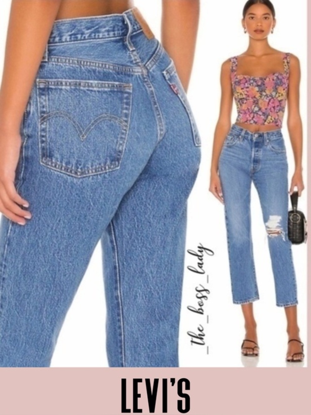 Levi’s 501 jeans distressed premium